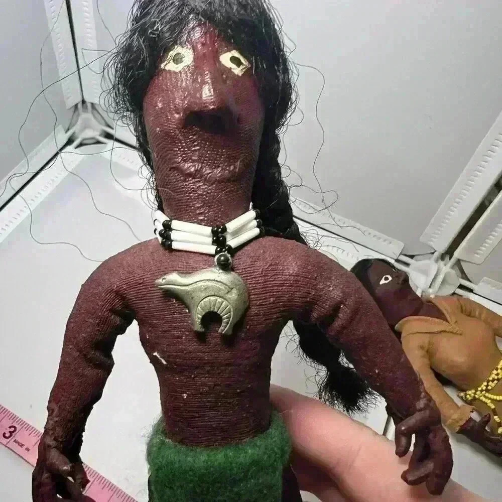 Handmade Vintage Lowell And Lanega Dolls 9” Native American - Picture 5 of 8